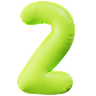 Number 2 3D Icon