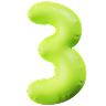 Number 3 3D Icon